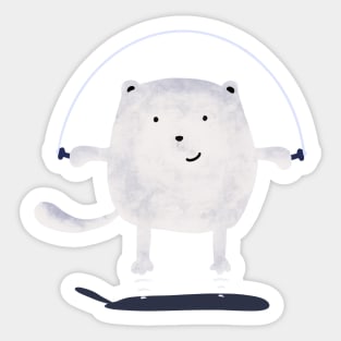 Bear Skipping robe Sticker